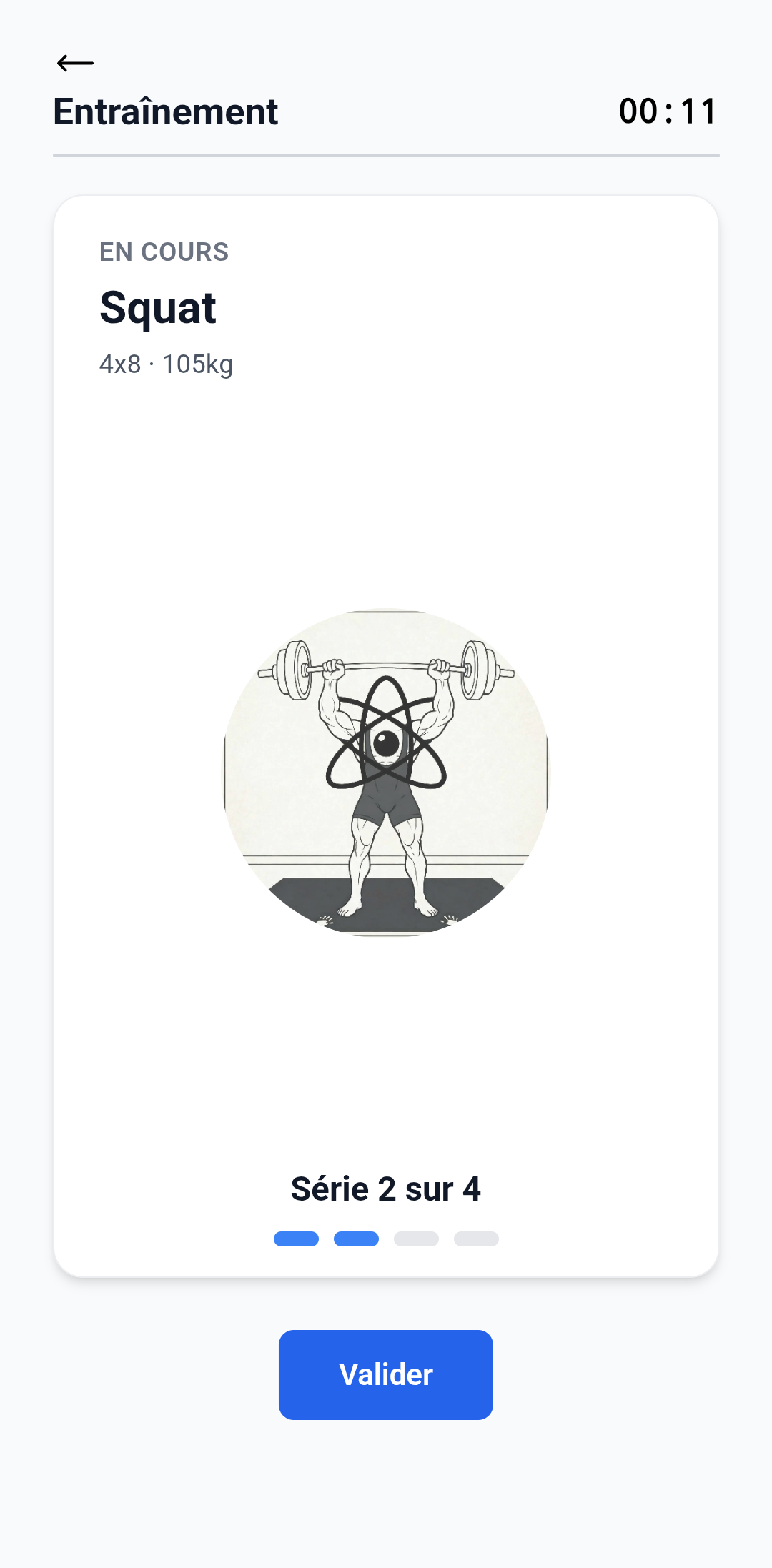 Interface Entraînement